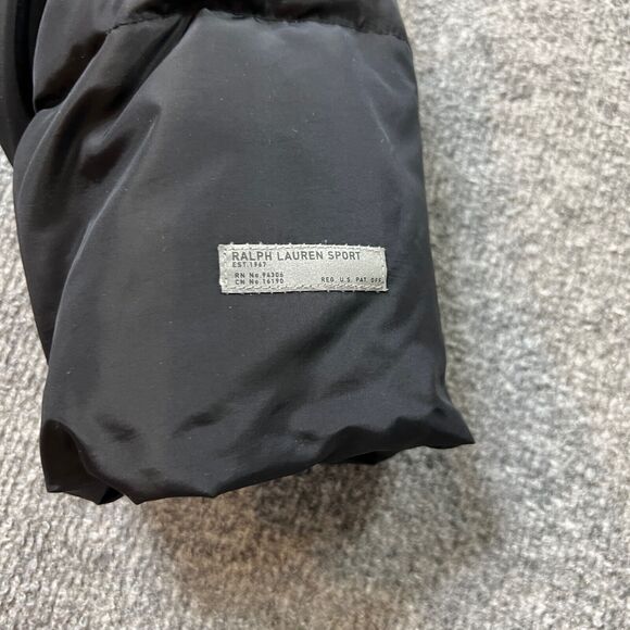 Ralph Lauren Sport Womens 90 (US S) Black Down Insulated Puffer Full Zip Winter - Picture 4 of 13